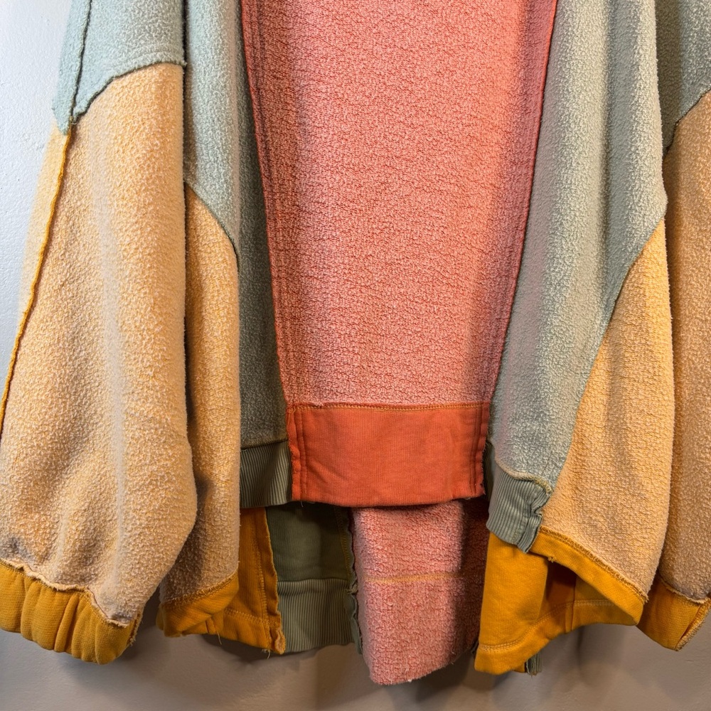 Free People Sidewalk Colorblock Sweatshirt XL - Picture 3 of 10
